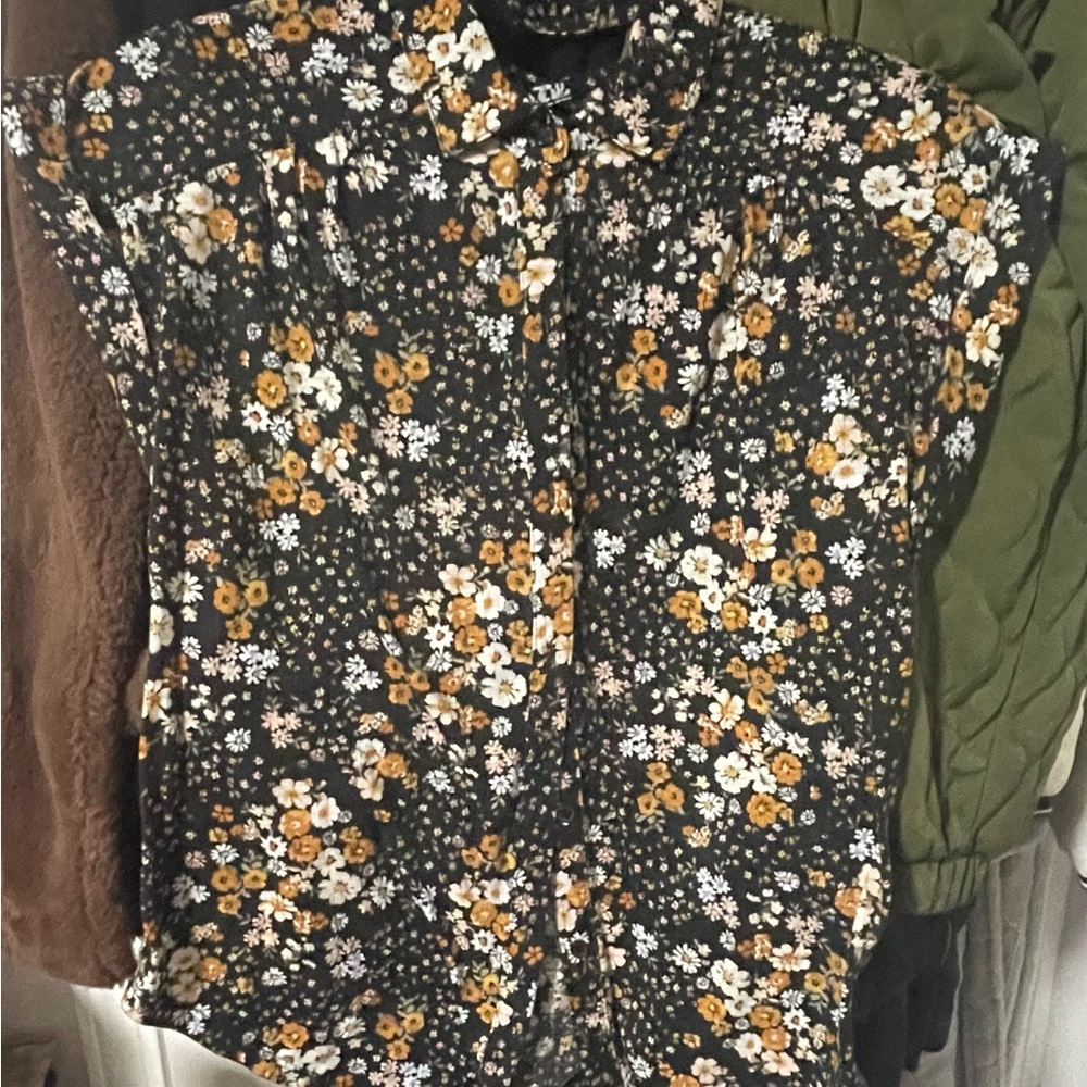 Floral Button-Up Blouse